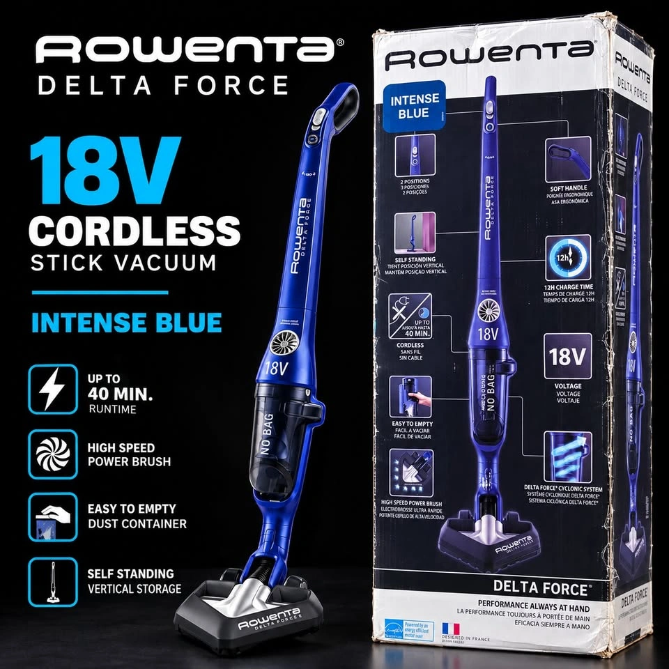 Rowenta Delta Force 18V Cordless Vacuum – New Sealed