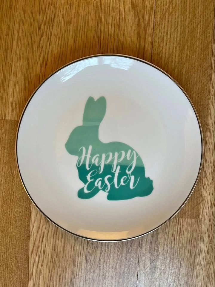 CIROA With Love Happy Easter Bunny Dessert Plate