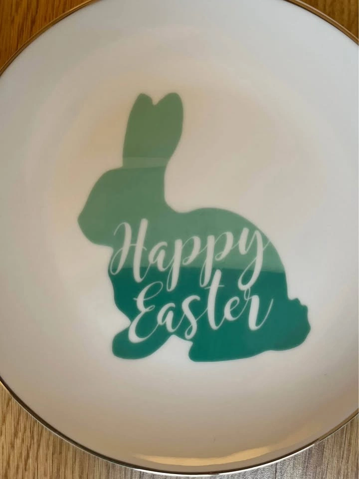 CIROA With Love Happy Easter Bunny Dessert Plate - photo 2