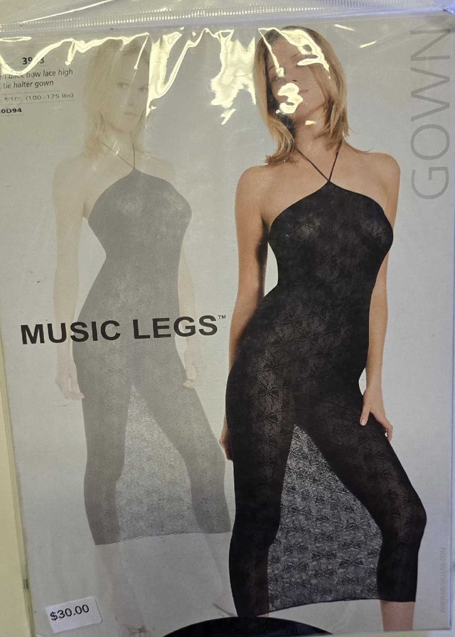 Music Legs Halter Gown