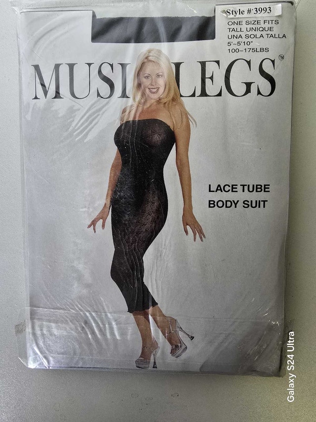 Music Legs Lace Tube Body Suit