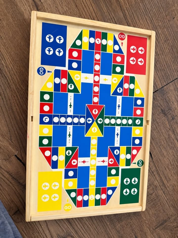 Moving Sale – 2-in-1 Wooden Puck Slinging & Ludo Game - photo 2