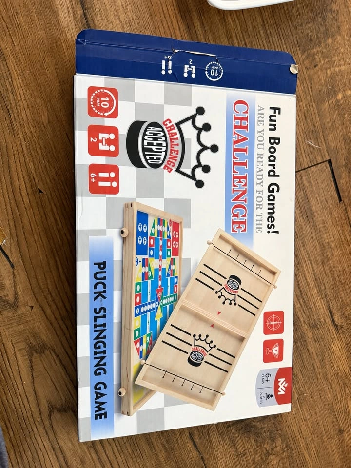 Moving Sale – 2-in-1 Wooden Puck Slinging & Ludo Game - photo 4