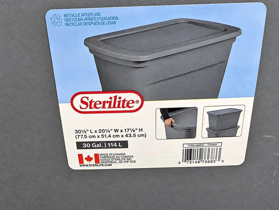 Moving Sale – Sterilite 114 L Storage Bin with Lid