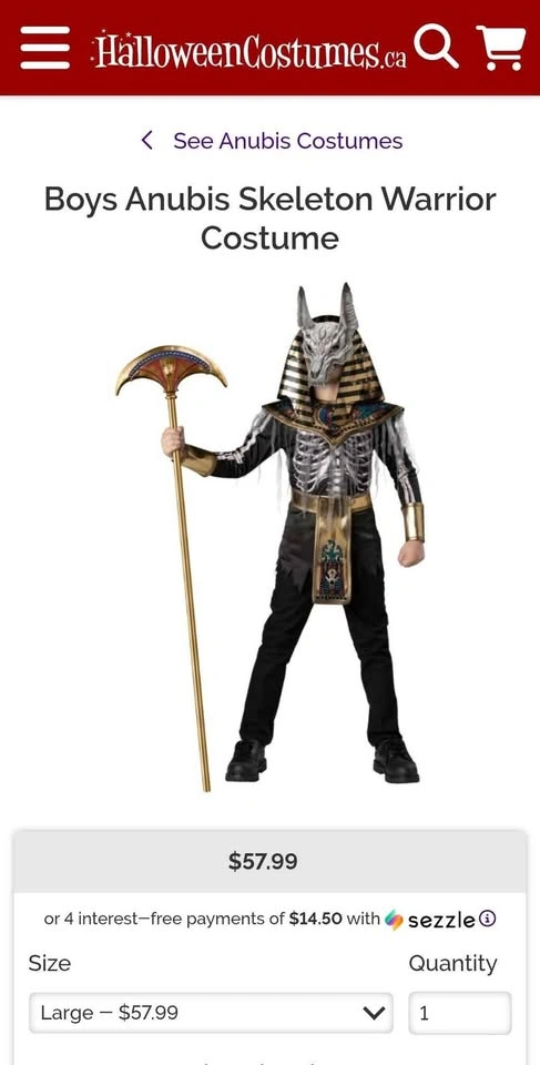 Anubis Egyptian Kids Costume - photo 4