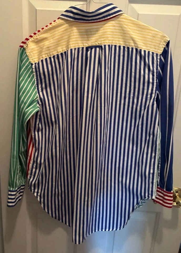 Polo Ralph Lauren Oversize Striped Cotton Fun Shirt Women - photo 3