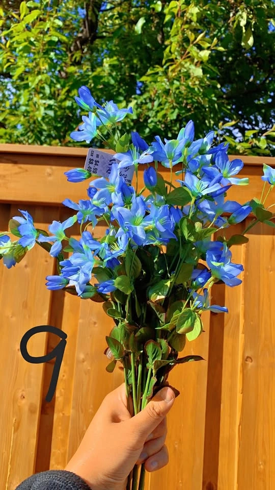 Blue Artificial Flower Stems