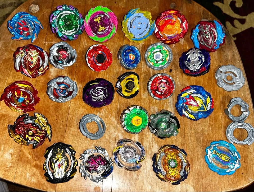 Huge Beyblade Collection Lot - 25+ Tops, Launchers & More