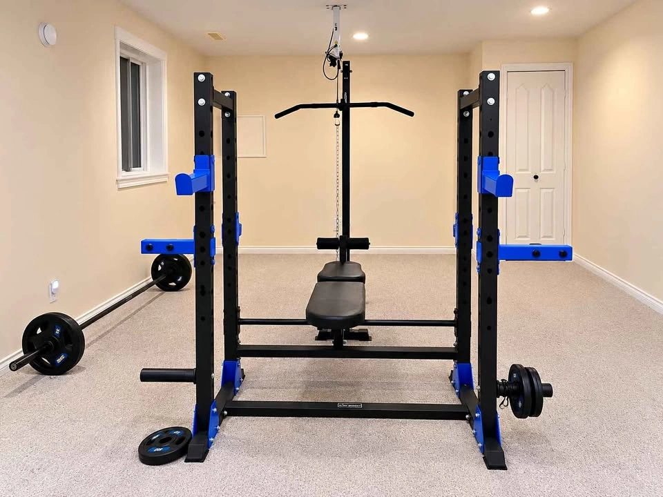 Complete Home Gym Set – Power Rack, Bench, Lat Pulldown, Barbell