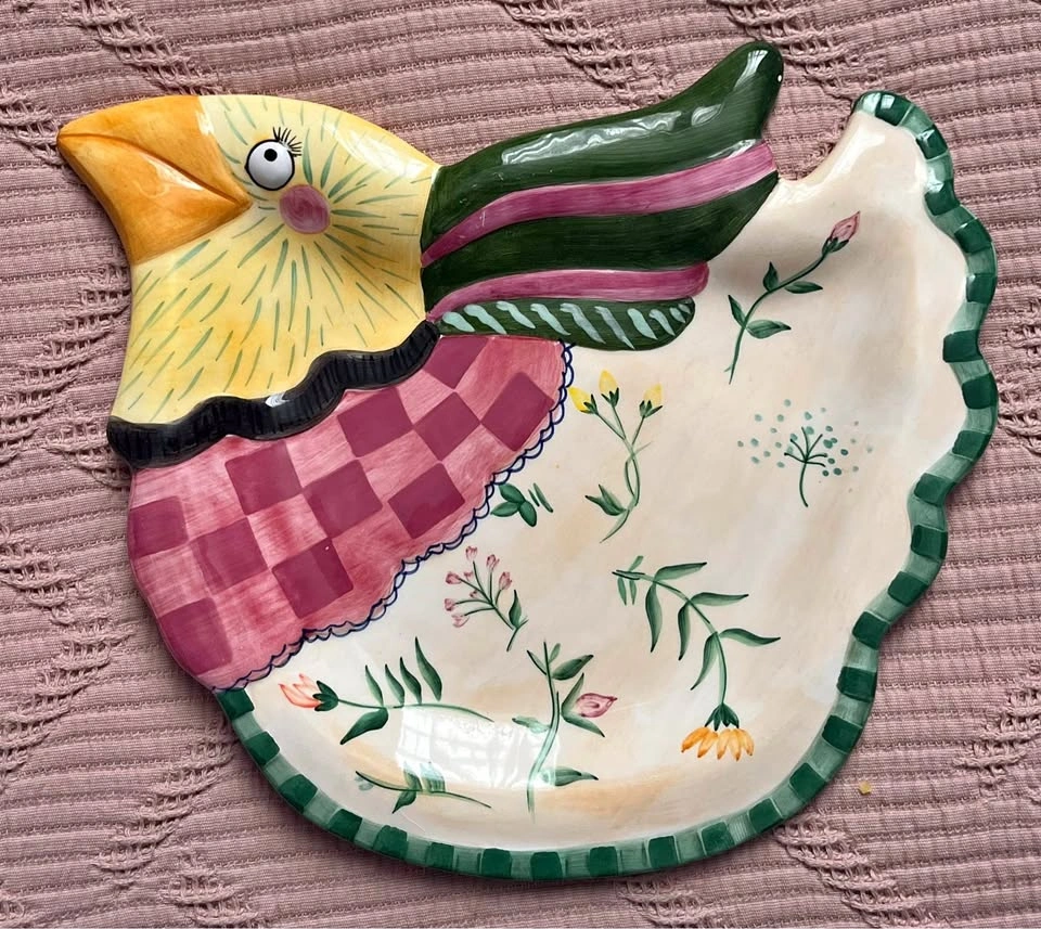 Vintage Chicken Ceramic Plate - Fitz & Floyd