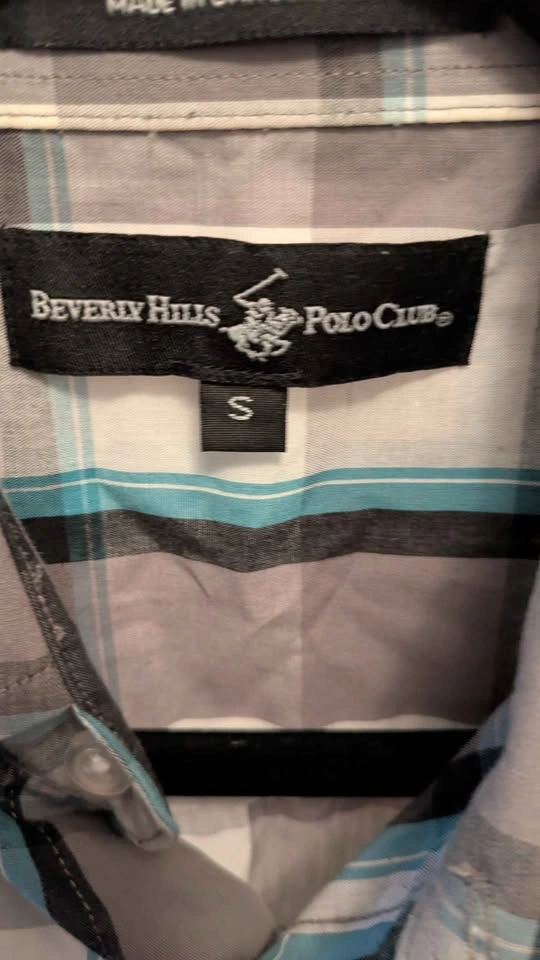 Beverly Hills Polo Club Short Sleeve Plaid Button Down Shirt - photo 2