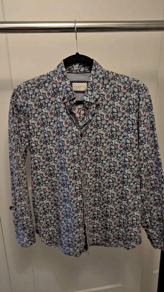 Bugatti Paisley Long Sleeve Button Down Shirt Size M