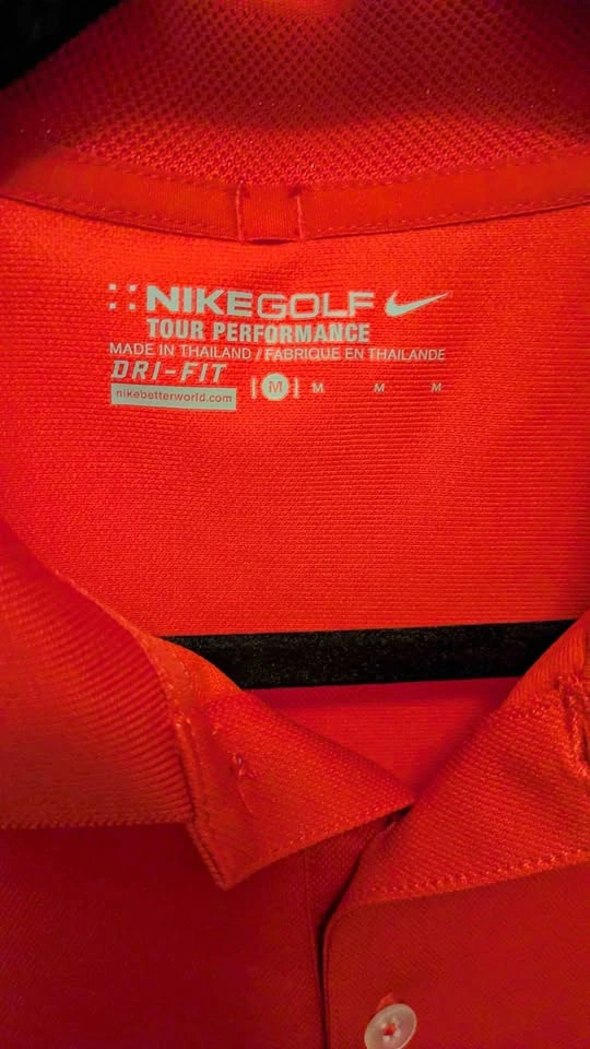 New Nike Golf Dri-FIT Tour Performance Polo Shirt - Sunday Red
