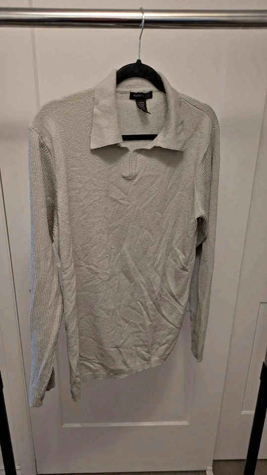 Kenneth Cole Long Sleeve Polo Sweater