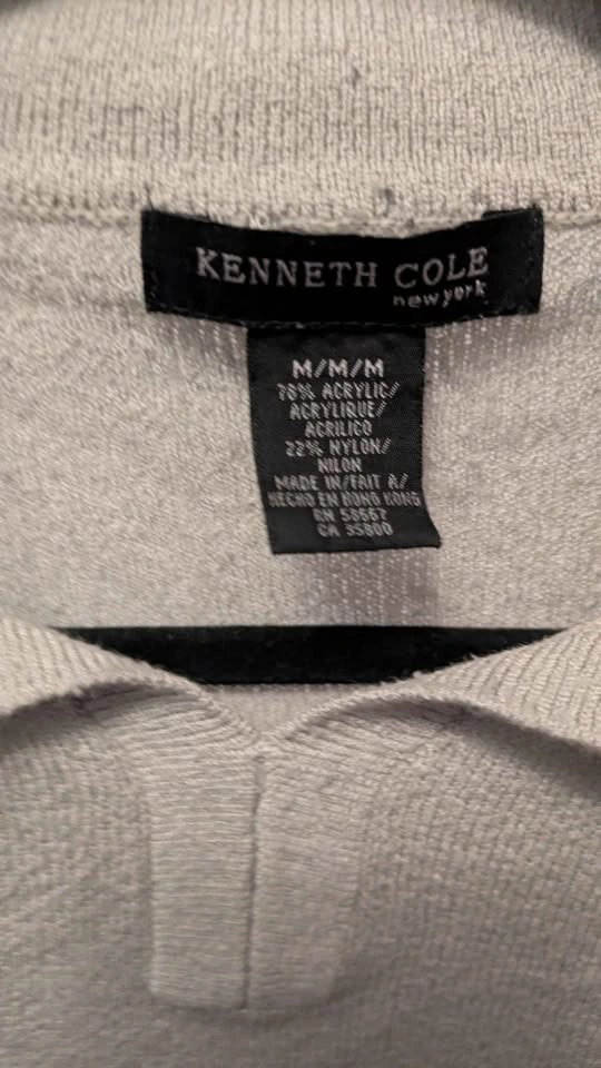 Kenneth Cole Long Sleeve Polo Sweater - photo 3