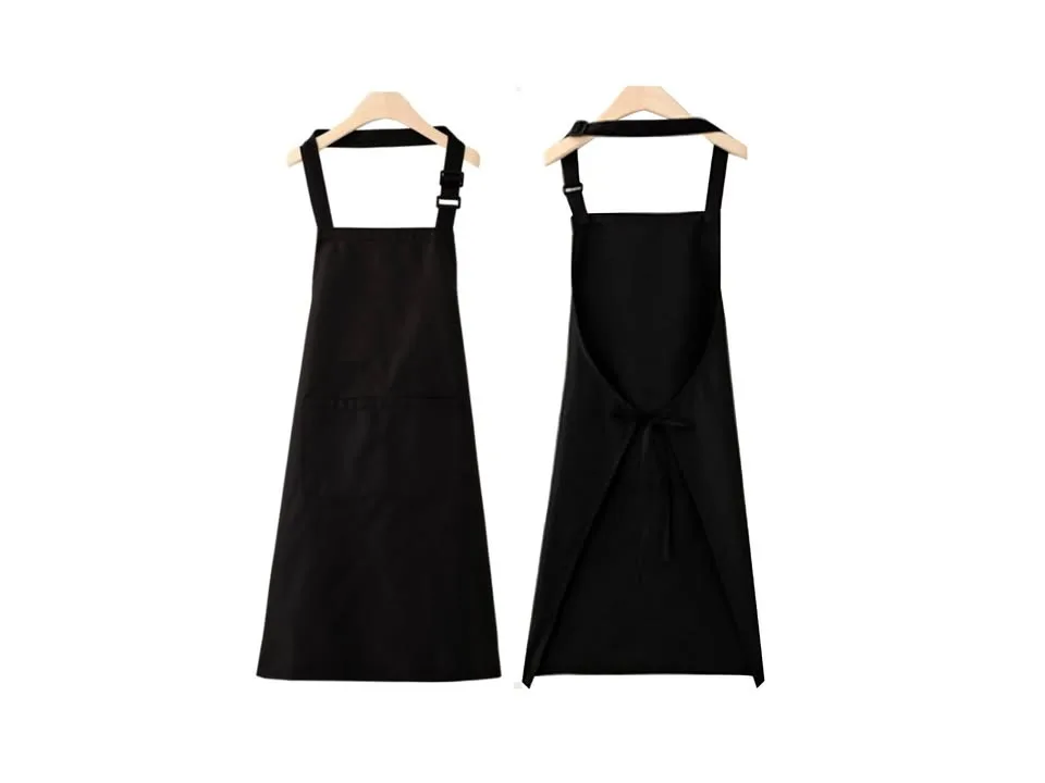 Adjustable Bib Apron with Pockets Kitchen Waterproof thumbnail