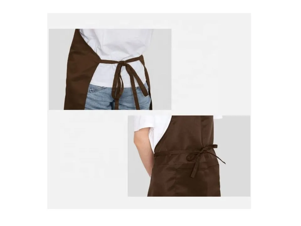 Adjustable Bib Apron with Pockets Kitchen Waterproof image indicator(4)