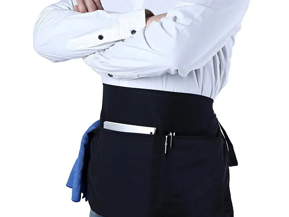 Cotton Apron with Pockets Barista Teachers Bistro