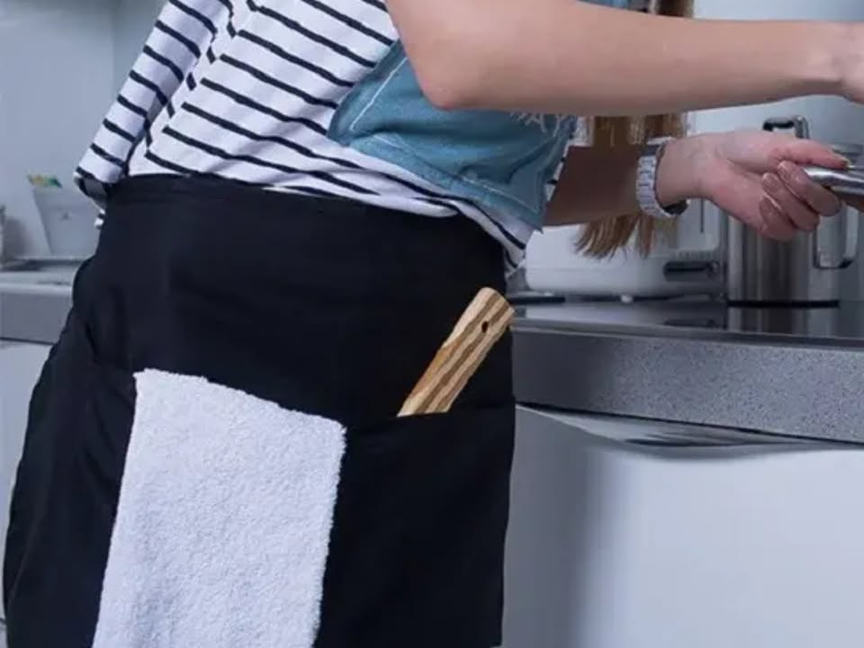 Cotton Apron with Pockets Barista Teachers Bistro - photo 2