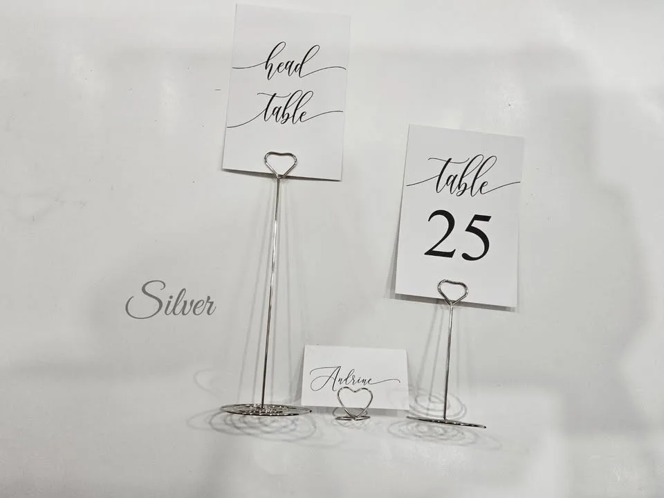 Wedding Place Card Holder, Table Number Stands image indicator(4)