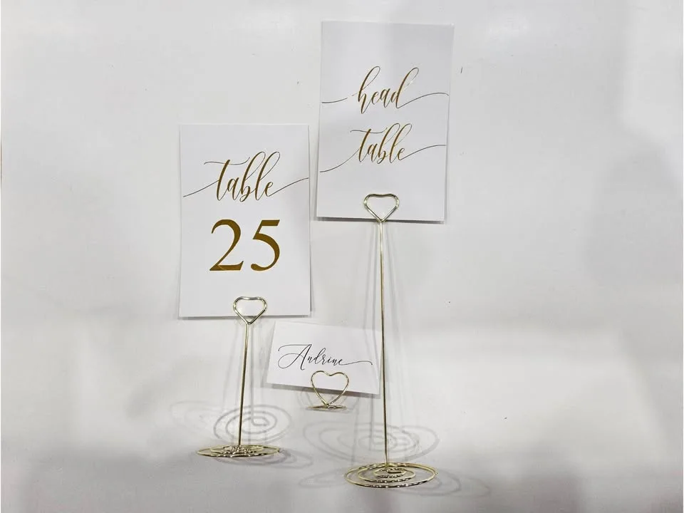 Wedding Place Card Holder, Table Number Stands image indicator(7)