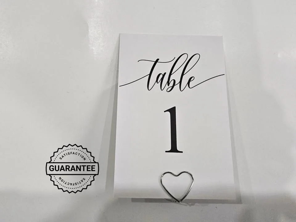 Wedding Place Card Holder, Table Number Stands image indicator(9)