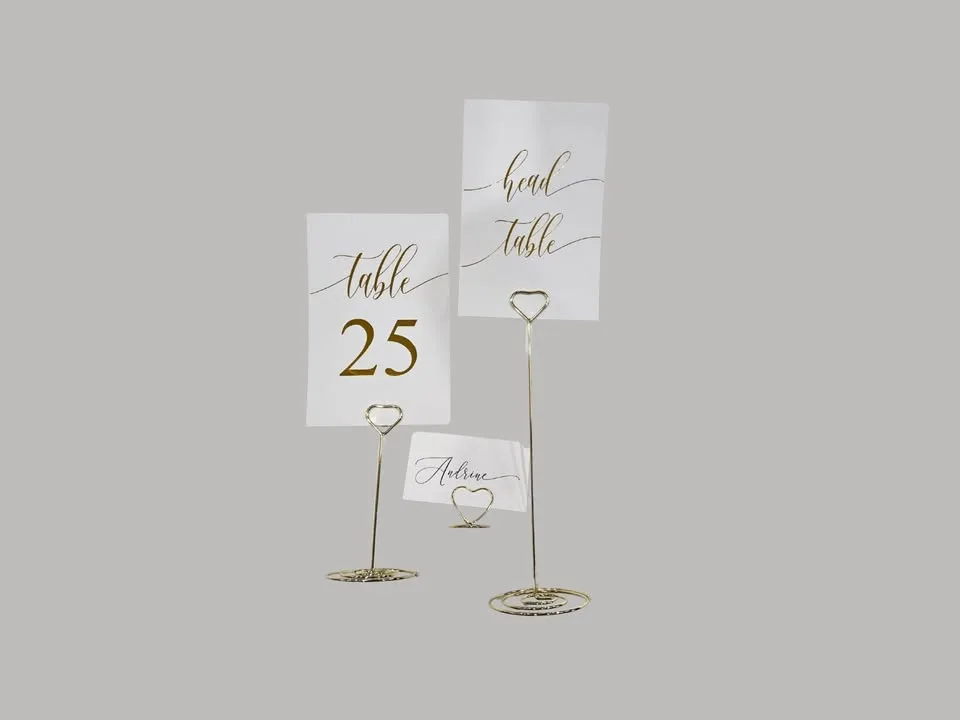 Wedding Place Card Holder, Table Number Stands image indicator(10)