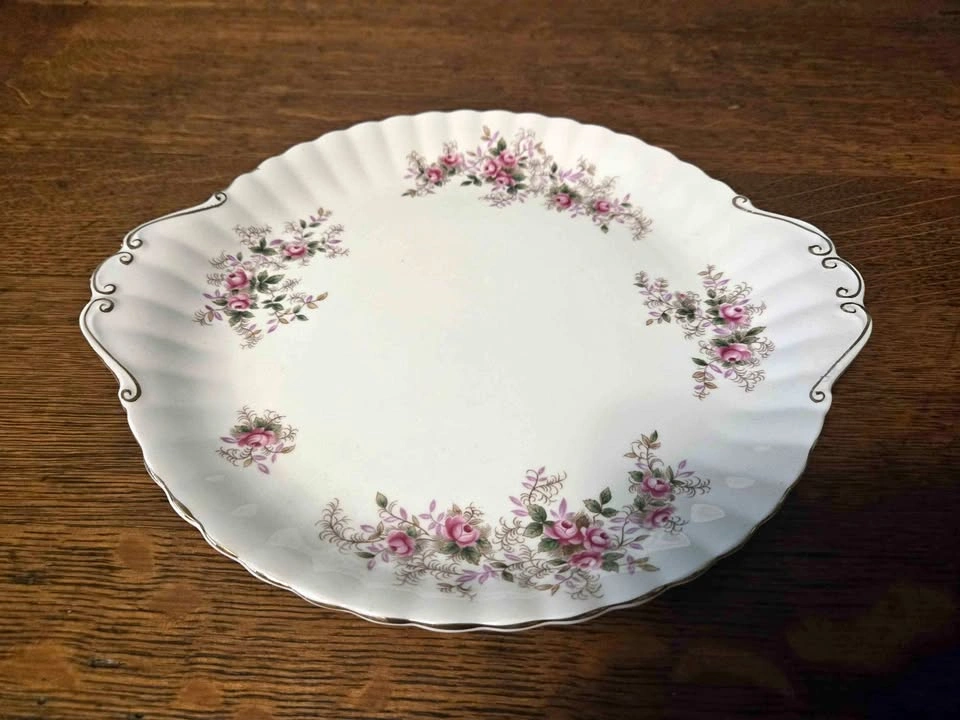 Royal Albert Lavender Rose Handled Cake Plate