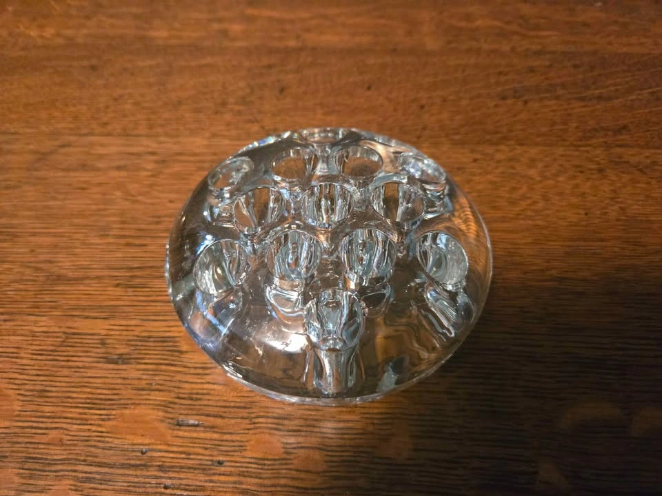 Vintage Clear Glass Flower Frog - photo 2