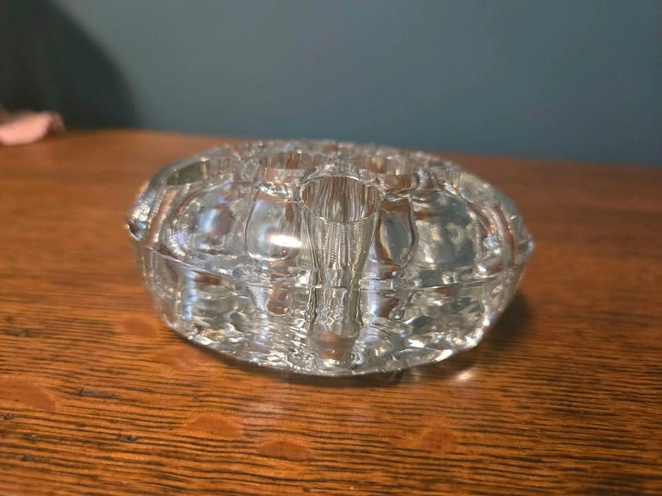 Vintage Clear Glass Flower Frog - photo 3