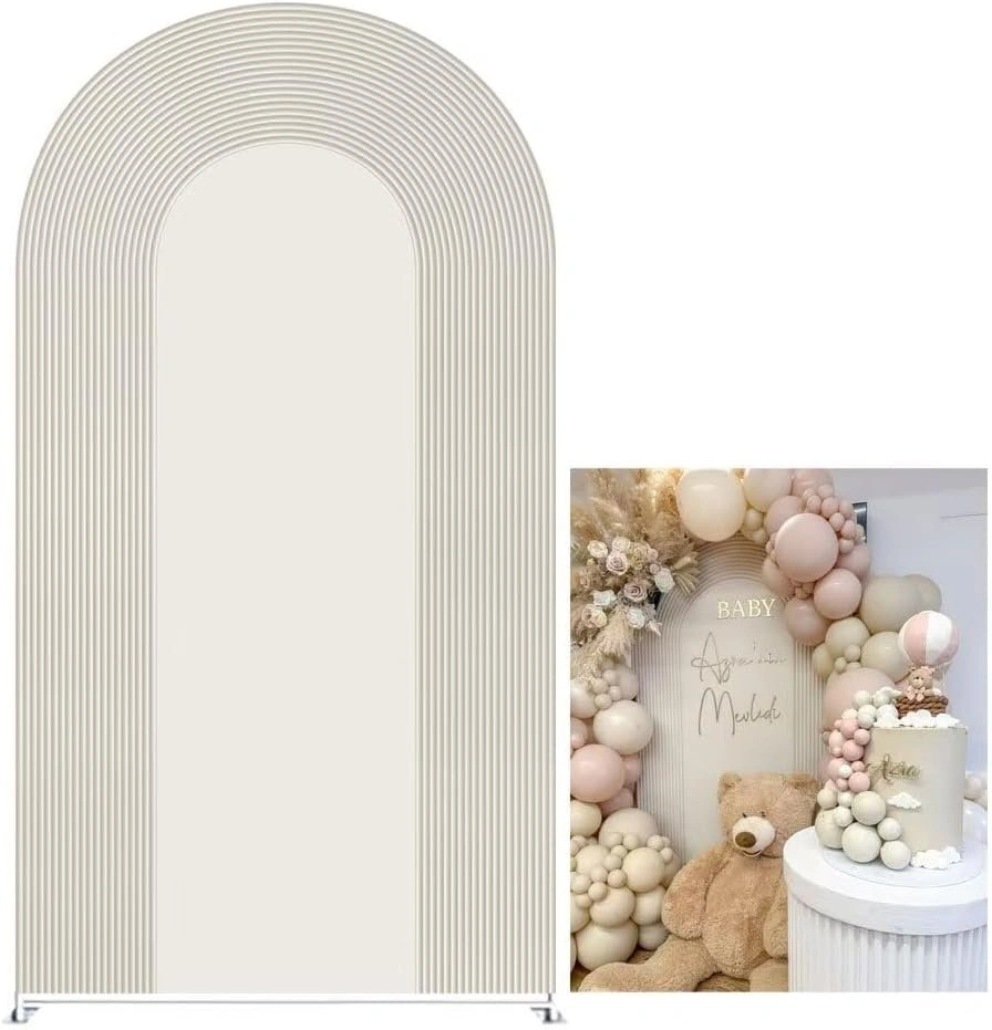 7.2FT White Ripple Arch Backdrop Cover for Rent - photo 2