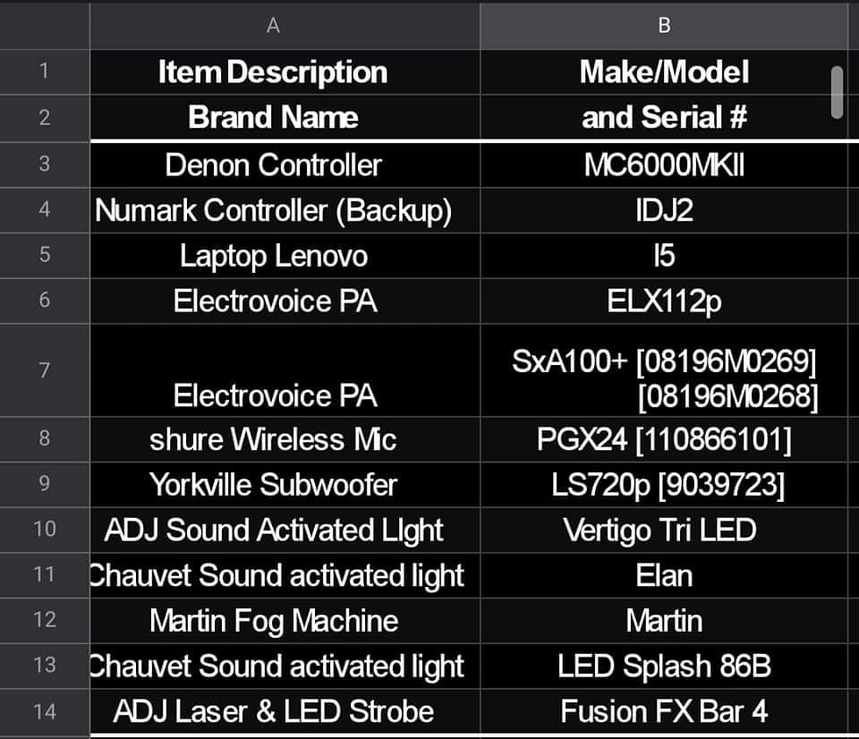 Mobile DJ Setup