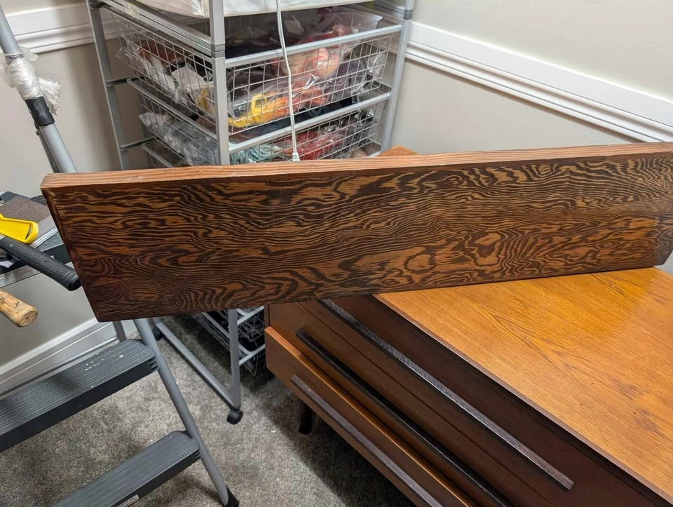 Industrial Pipe Wood Floating Shelf - photo 2