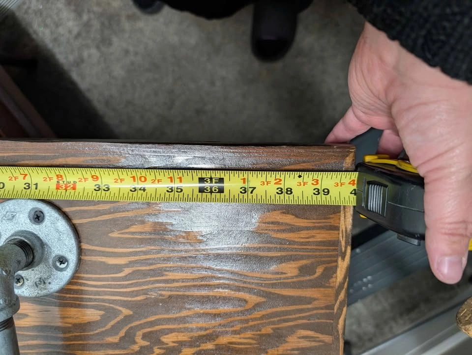Industrial Pipe Wood Floating Shelf - photo 4