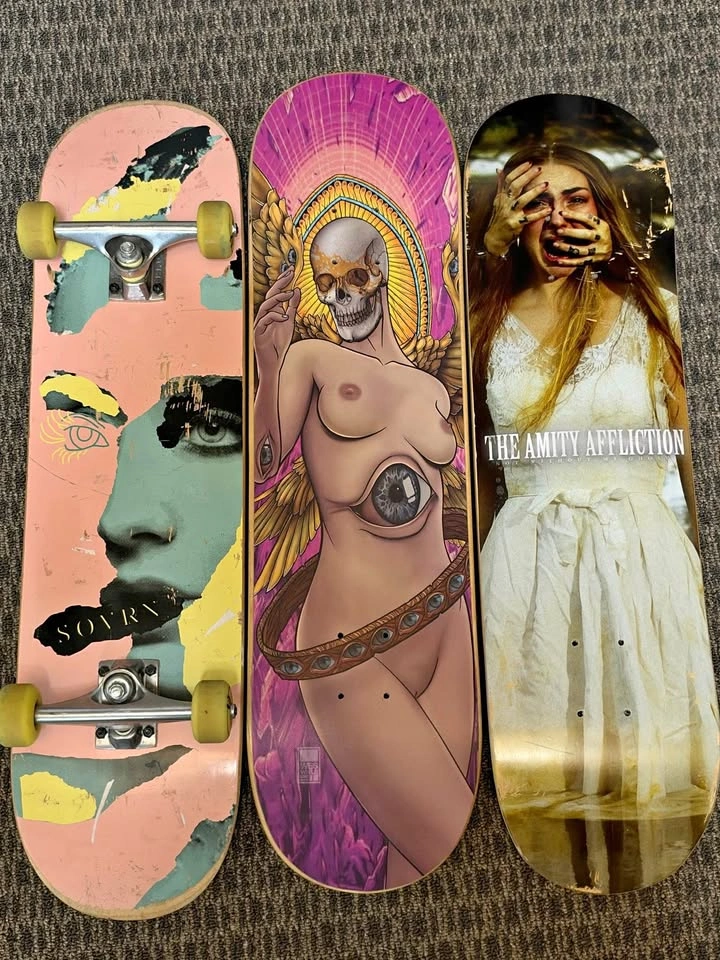 Skateboard Deck Lot – 3 Decks – SOVRN, The Amity Affliction & Ar