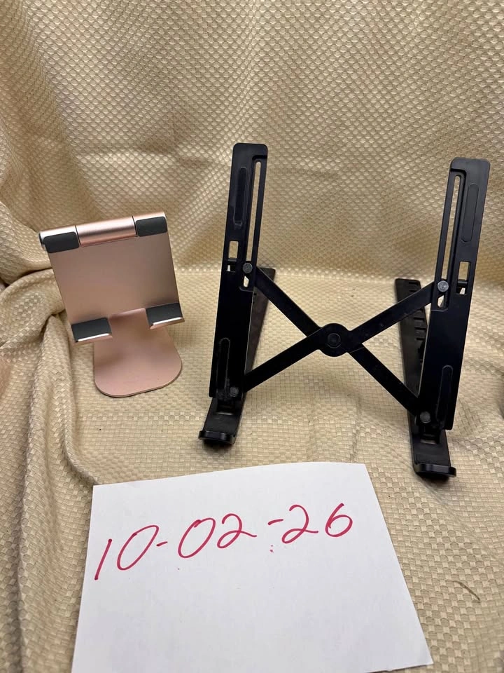 Foldable Laptop Stand and Rose Gold Phone Stand