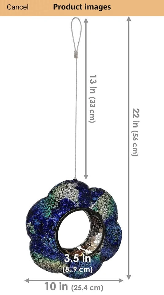 Sunnydaze Decor Mosaic Glass Bird Feeder - photo 5