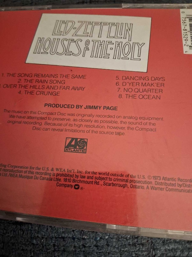 LED ZEPPELIN - HOUSES OF THE HOLY (CD) - photo 2