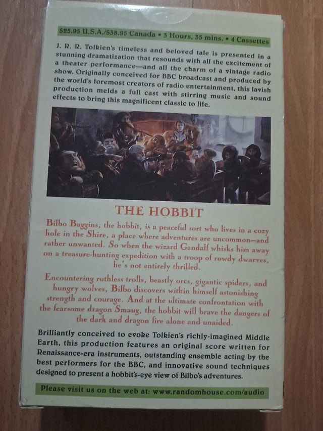 TOLKIEN - THE HOBBIT (BBC, 4 CASSETTE) - photo 3