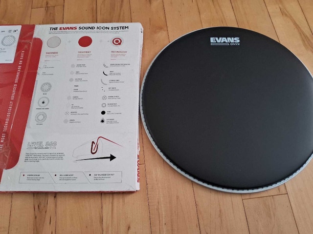 EVANS ONYX 14" COATED TOM HEAD (NEW)