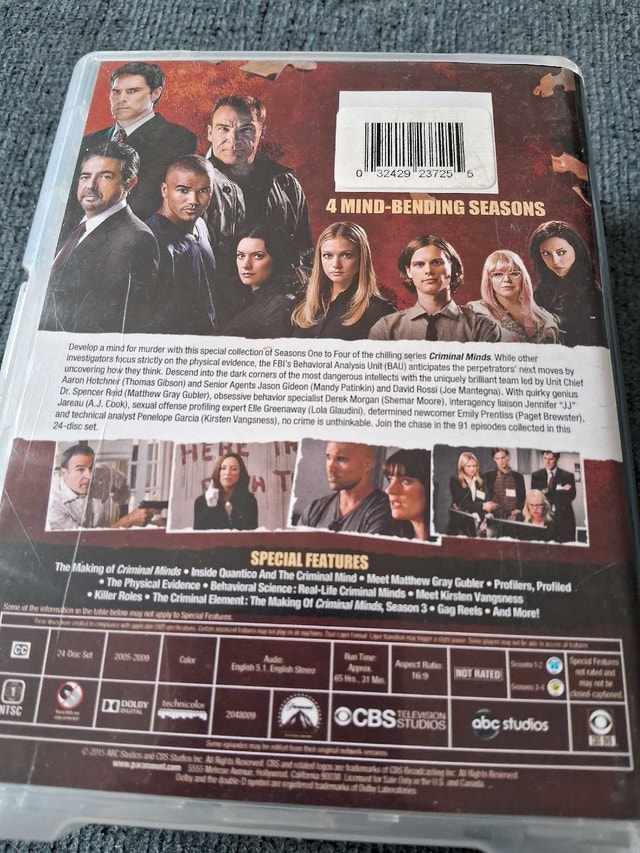 CRIMINAL MINDS - SEASONS 1 TO 4 (24 DVDS) - photo 3