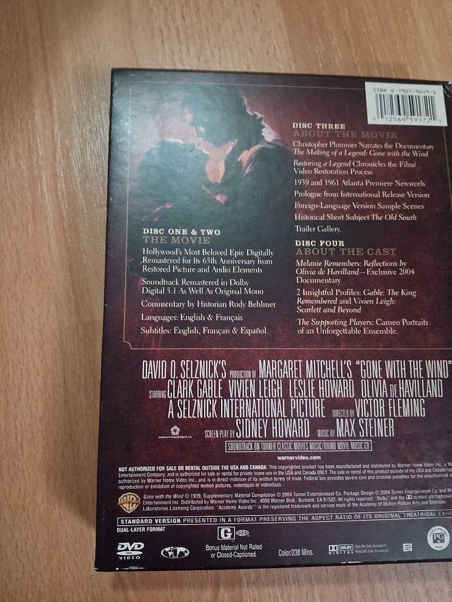 GONE WITH THE WIND (4 DVD COLLECTOR'S EDITION) - photo 2