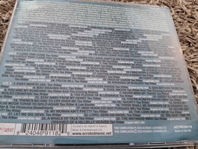 THE TEX RITTER COLLECTION 1933-1961 (3 CDS) - photo 2