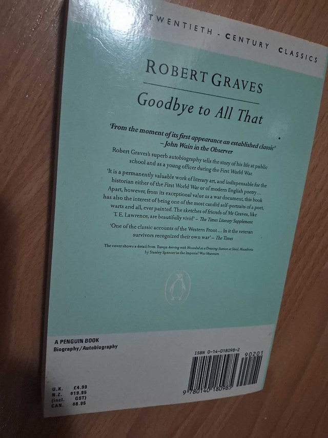 ROBERT GRAVES - GOODBYE TO ALL THAT - photo 2