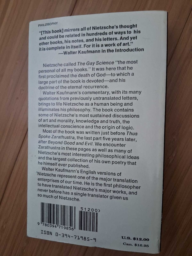 NIETZSCHE - THE GAY SCIENCE - photo 2