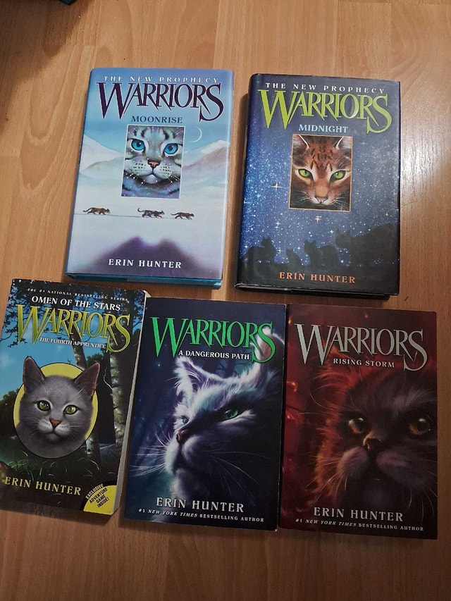 5x WARRIORS CATS BOOKS