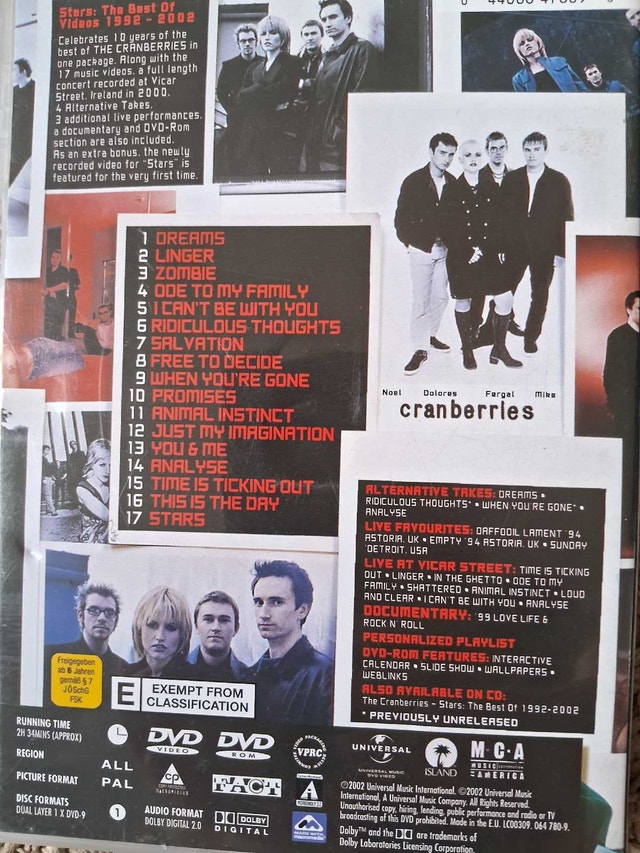THE CRANBERRIES - THE BEST OF THE VIDEOS + LIVE (DVD) - photo 2