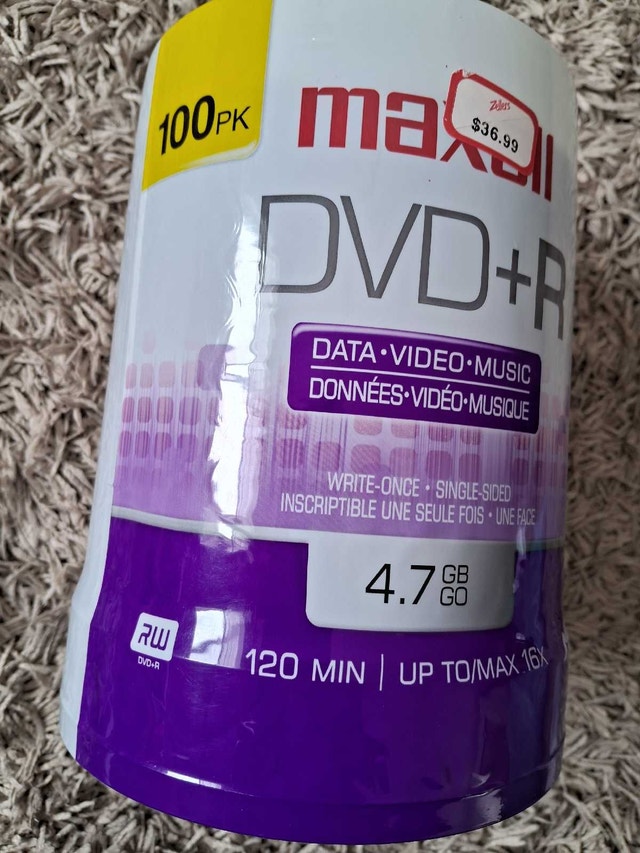 MAXELL - 100 DVD+R (SEALED)