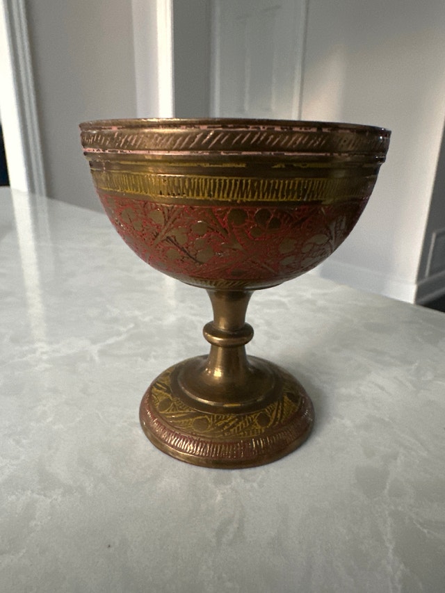 Vintage Brass Goblet. 3 inches tall. - photo 2
