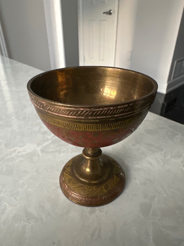 Vintage Brass Goblet. 3 inches tall. - photo 3